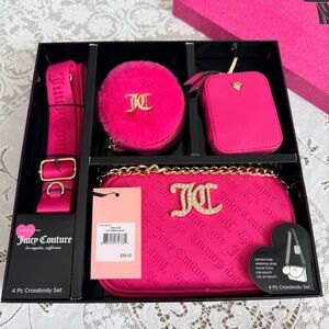 Juicy Couture Vibrant Pink Crossbody Bag Gift Set